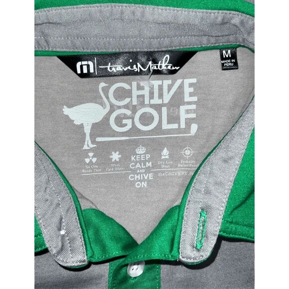 Travis Mathew Chive Collab Grey Pocket Golf Short Sleeve Polo Size XL #66 - Picture 5 of 7